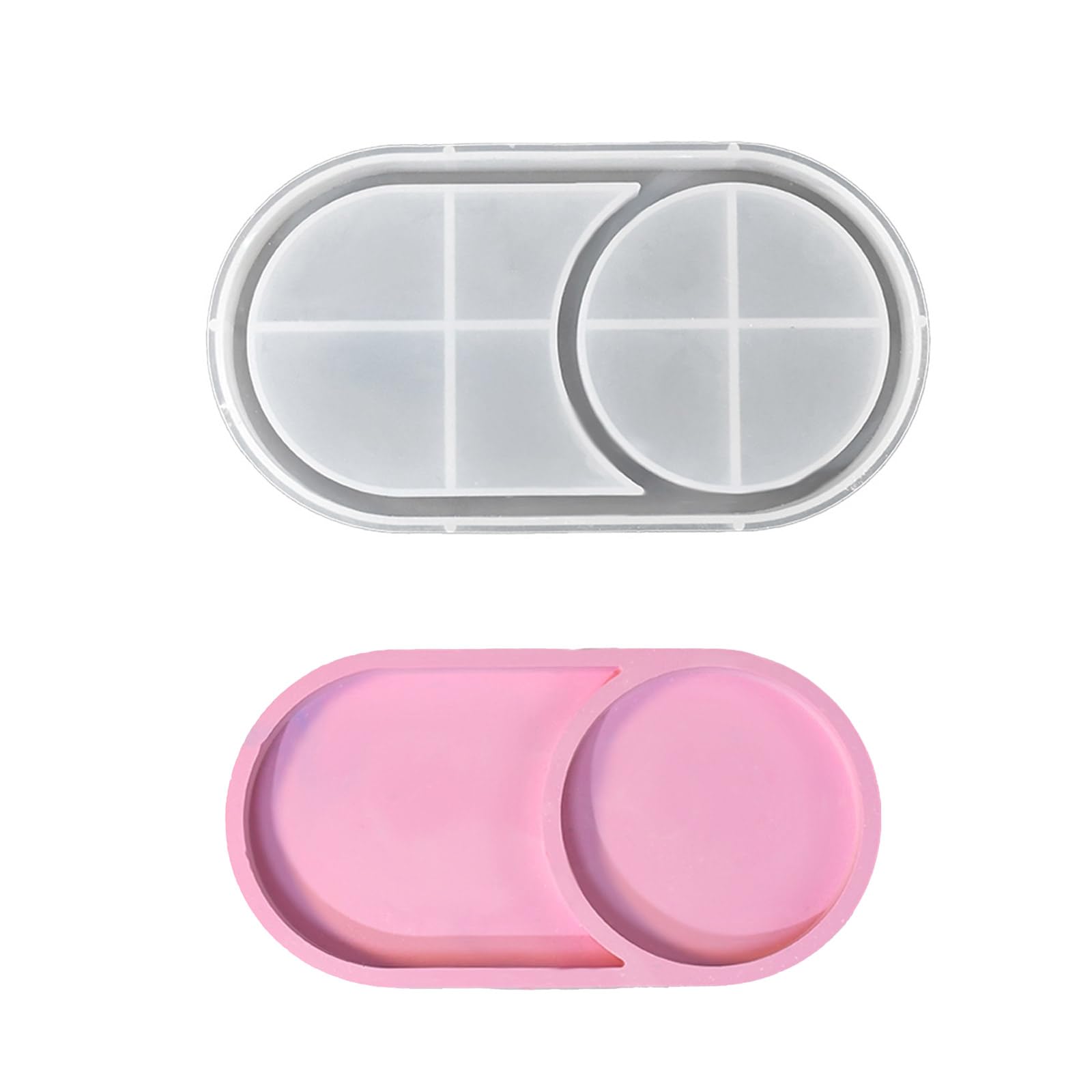 Cvzj As Pic Shows Oval Silicone Coasters Moulds Epoxy Resin Molds For Jewelry Bead Storage Tray Art Craft Office Decoration