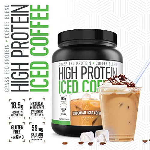 High Protein Coffee, Keto Friendly, 18G Of Protein, 2G Carbs, Natural Ingredients (18 Servings, Chocolate Iced Coffee) #TOP4