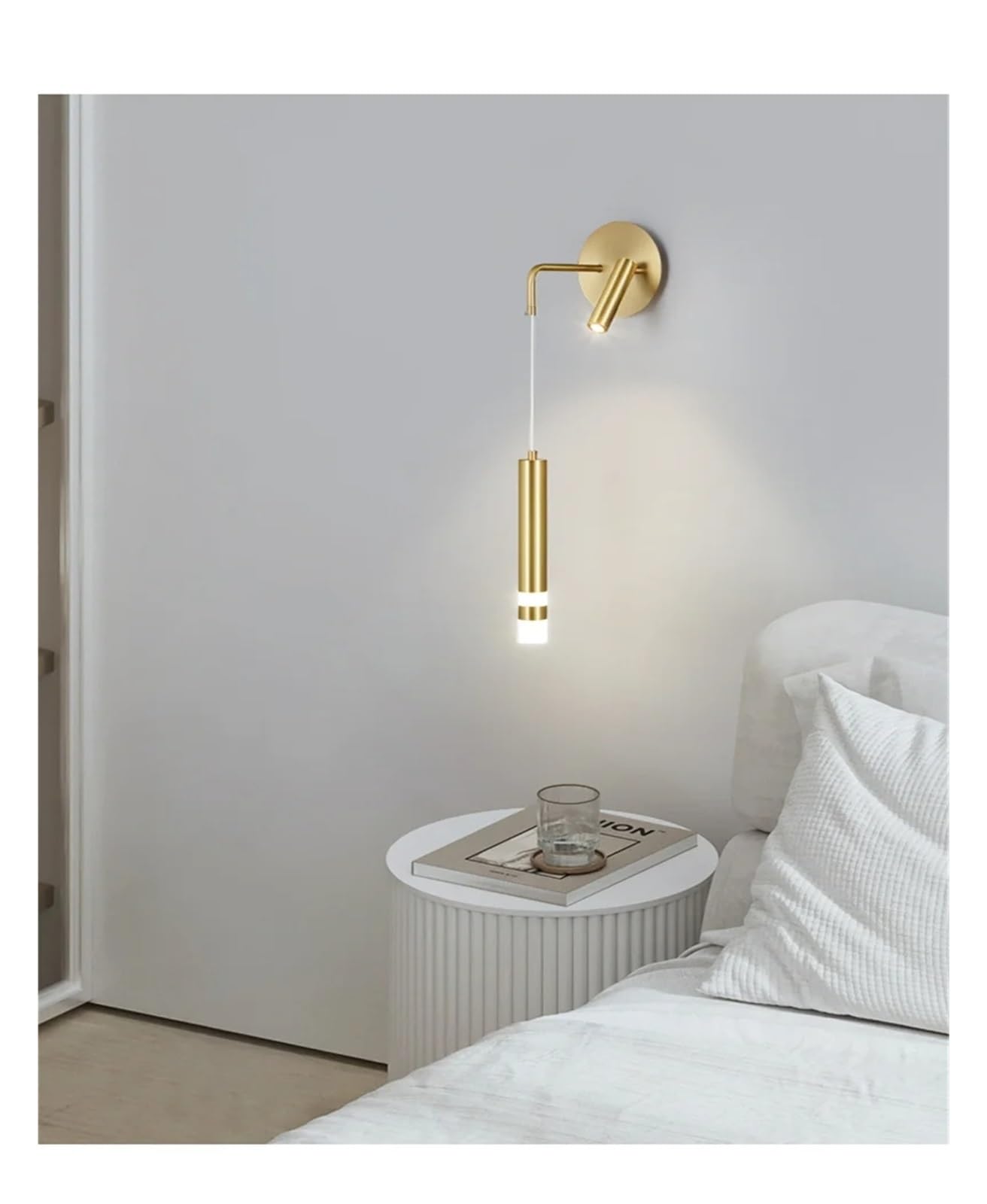 JKJZSALJ Gold Copper Bedside Light Led Simply Creative Brass Sconce Lamp For Home Living Room,Gold,Gold