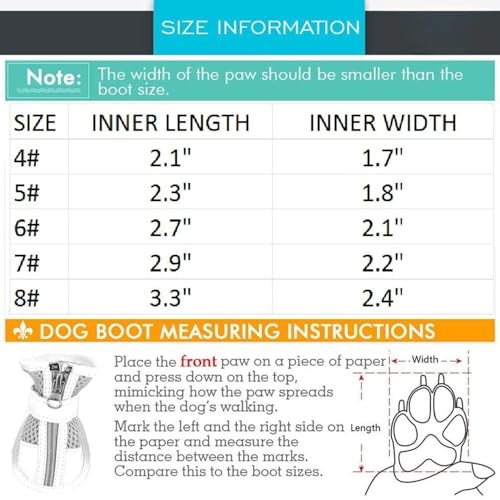 Image of Dog Shoes for Shih Tzu, Golden Retriever, German Shepherd /Summer Heat Dog Boot Adjustable Non-Slip, PU Paw Protector-Waterproof Size-3 for 1 to 4 Kg(L X W Paw-2.36x 1.77) Inches