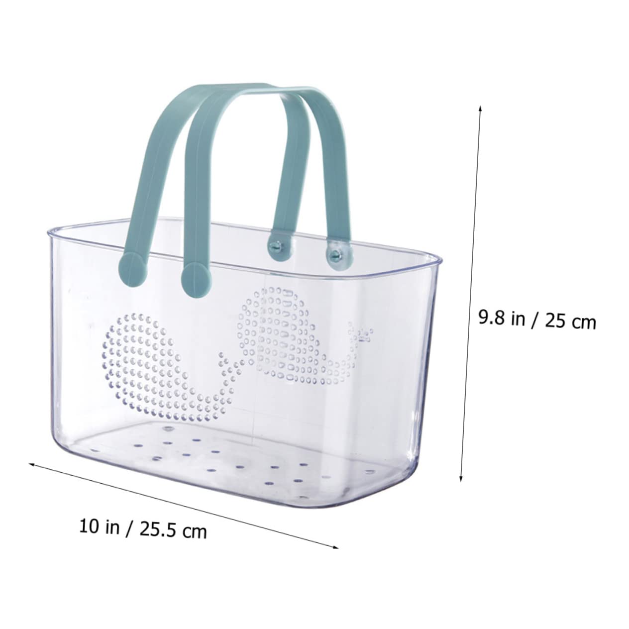 TOPBATHY Cesta de Ducha de Plástico Reutilizable y Portátil para Baño con Gran Capacidad, Organizador Transparente Adecuado para Gel de Ducha y Juguetes Hogar