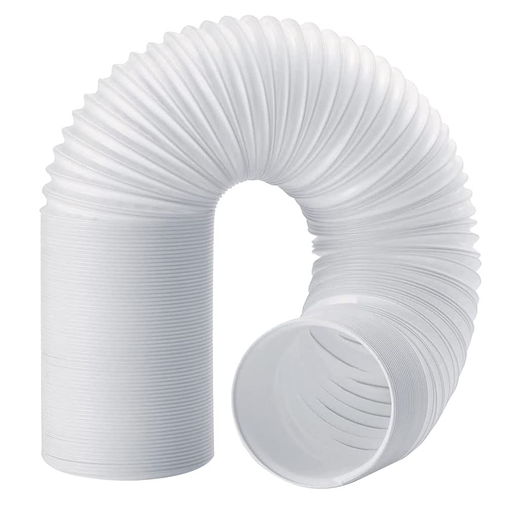 Pderlous White Exhaust Hose 130 Mm,Exhaust Hose For Air Conditioning,Pvc Hose, Air Conditioning Pipe, Ventilation Hose, Retractable 2 M