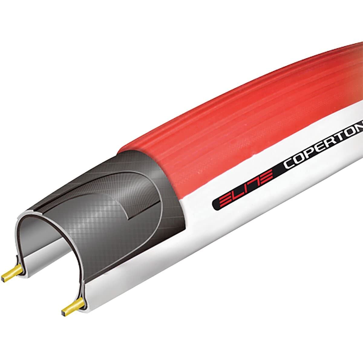 Elite, Rullo Allenamento Rollentrainer Reifen Coperton, Rosso (Rot/Weiß)