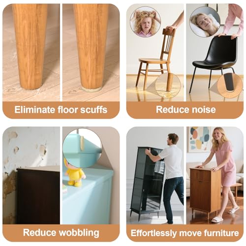 Deslizadores de muebles y almohadillas de fieltro de 1 pulgada para patas de sillas 3