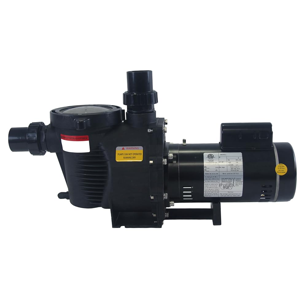 MAYGO 2.0HP 9240GPH Advanced Self starting Ground Swimming Pool Pump, Equipped with Filter Basket, Efficient, Low Noise, Energy Saving (230V/60Hz)