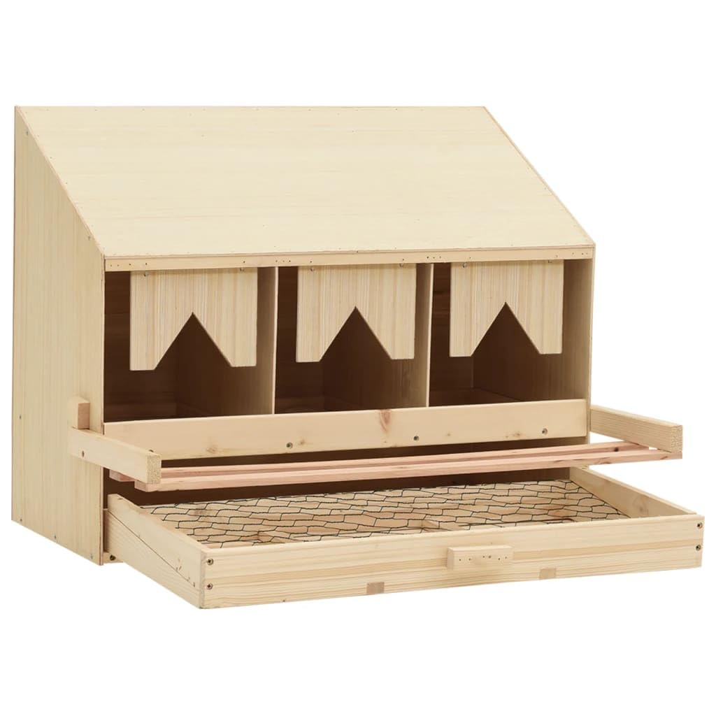 Genérico Ponedero para gallinas 3 Compartimentos Madera Pino 72x33x54 cm,Economía e Industria,Agricultura,Cría de Animales,Incubadoras de huevos-170653