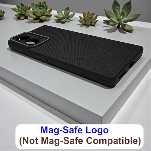 Image of SBMS Back Cover for Motorola Edge 50 Fusion /G85 /G96 5G Soft Matte Silicone Cover with Slim Fit | Mag-Safe Logo (Not Mag-Safe Compatible) | Shockproof | Camera Protection Bumper Case for G85 (Black)