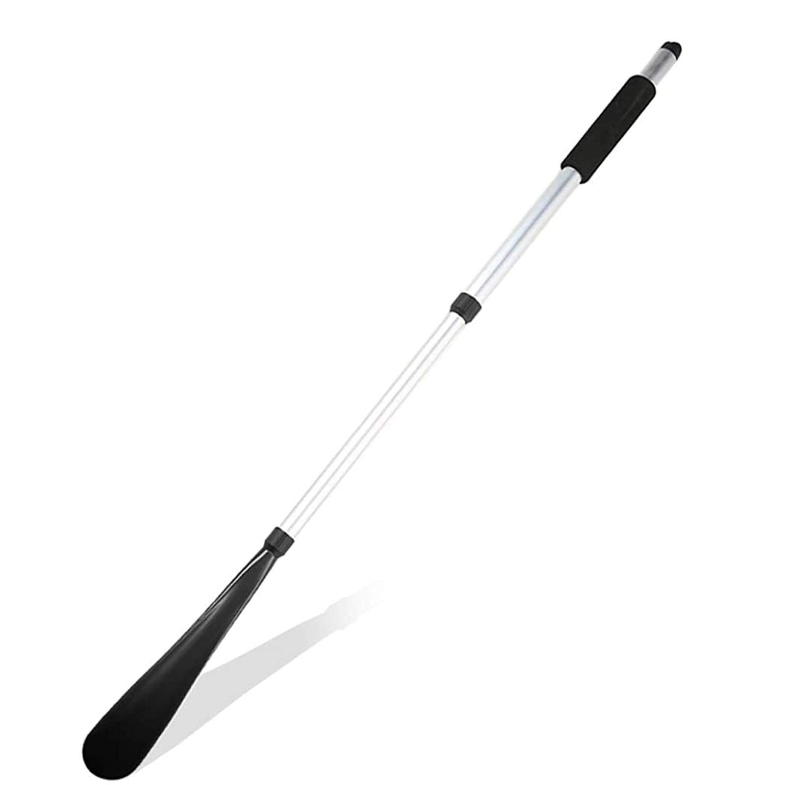 Premium-Schuhlöffel mit langem Griff, 55 cm–80 cm, Verstellbarer Verlängerungsschuhlöffel, Rutschfester Schuhlöffel (Farbe: Metallic, Größe: 55 cm–80 cm) (Metallic 55 cm–80 cm)
