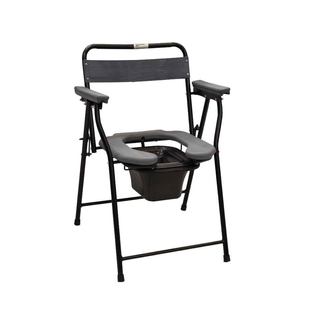 Rehamo Eon Commode Chair Durable Mild Steel Front Cut, Armrest, Locking System | Men, Women, Seniors, Pregnant Women | Economical Commode Chair (B0B1JJ3N98) Amazon Price History, Amazon Price Tracker