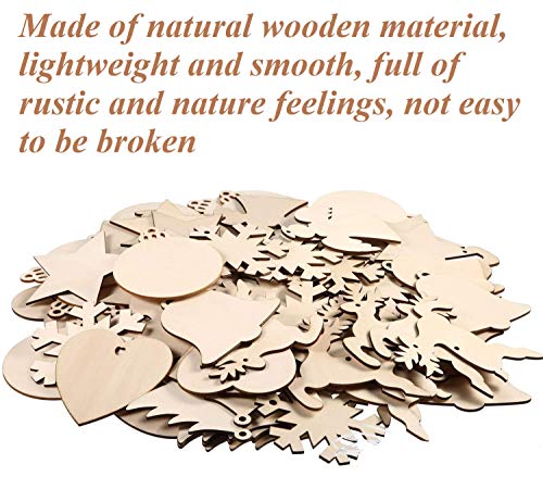KAHEIGN 80 Pz Ornamenti Natalizi in Legno