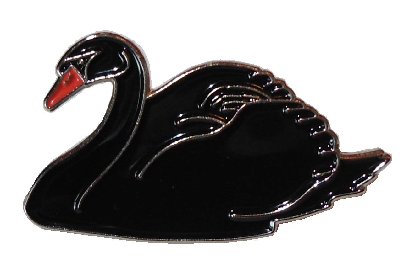 Black Swan Wildlife Bird Family Anatidae 35mm Metal Enamel Badge