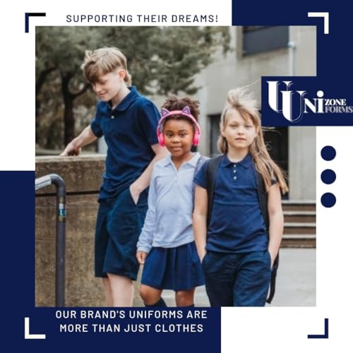 Girls short Sleeve Pique Polo Shirt, Navy, Medium4