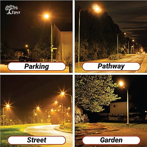 Epyz 30 Watt Solar Street Light Outdoor with Remote 118 LEDs Motion Sensor and Dusk to Dawn for Garden, Street, Lawn [ with Out Pole ] [ Pack of 1, Warm Yellow ]