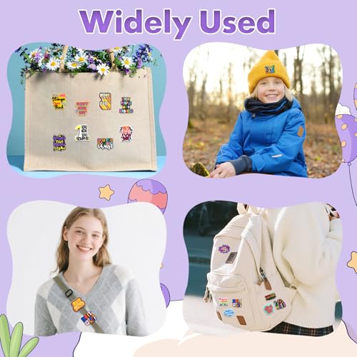 Image of Cute Pins Bulk, Funny Lapel Badge Pins Rubber Brooch Pins for Backpacks, Hats, Bags