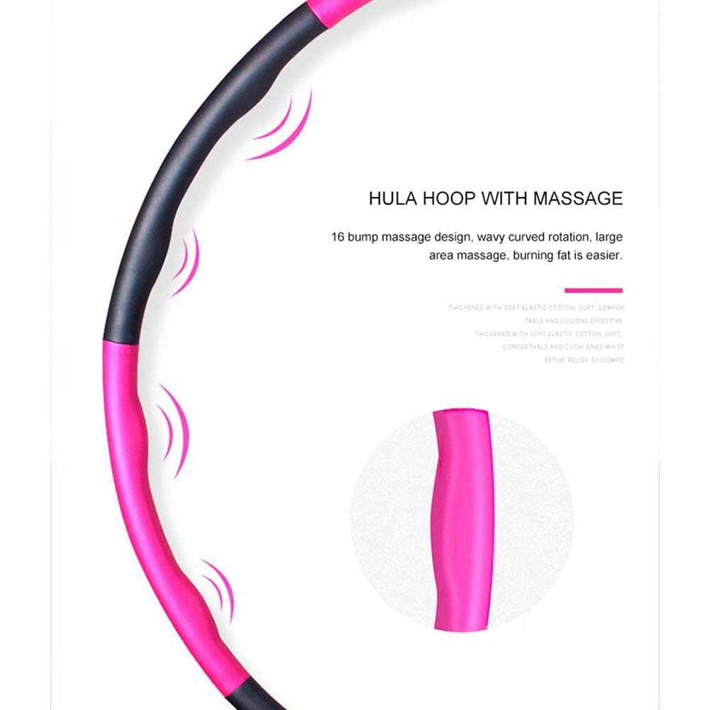 Nologo Cerchio di Fitness 7 PCS Tubi Hula Hoop for Adulti e Bambini, ponderata Hula Hoop for Adulti Bambini, Staccabile Hoola Hoops for Vita Sottile Fitness Trainer Esercizio Vita Sport Yoga