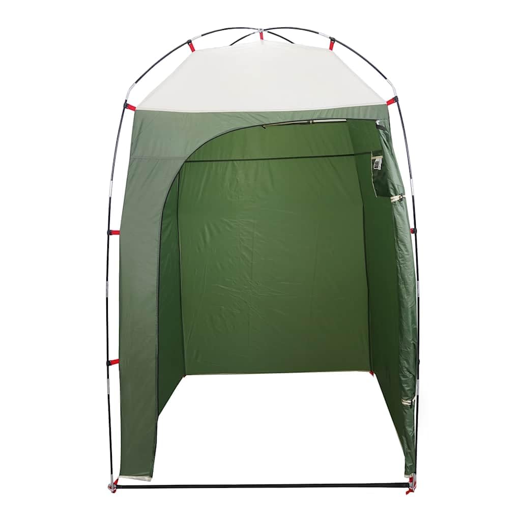 Portable Camping Shower Tent, 140x140x213 cm | Foldable privacy shelter with door, window, and carrying bag for outdoor toilet, dressing, and locker room use.