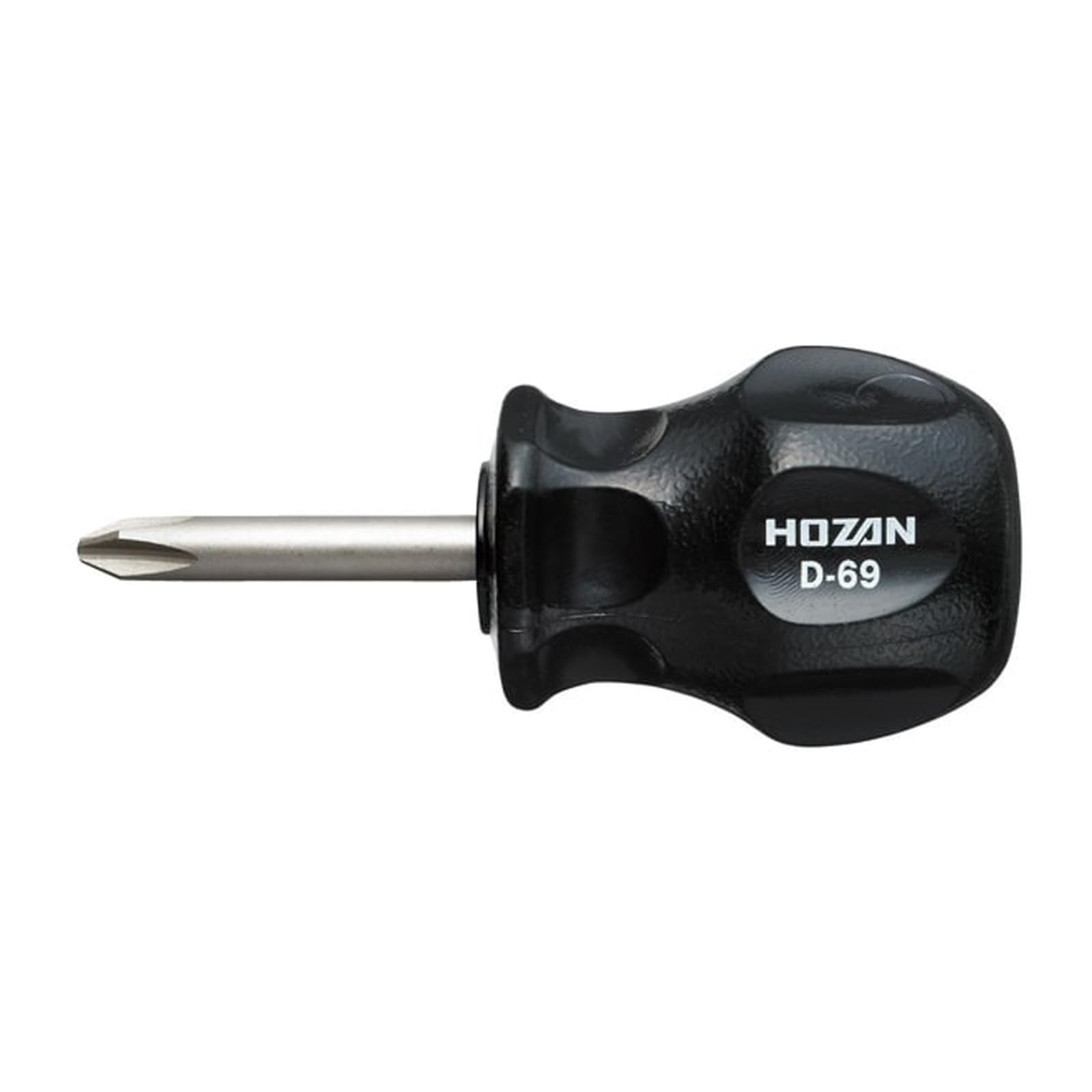 Hozan ブラック D-69 Stubby Screwdriver, Jis +2
