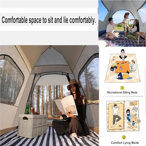 Carpa automática impermeable con protección solar para 1 persona miniatura 5