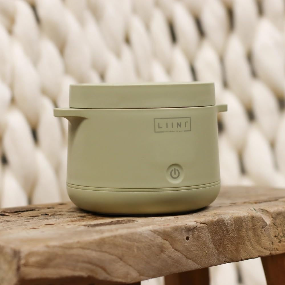 LIINI 1.0 PRO Breiwärmer olive - Akku Babybreiwärmer, 50W, USB-C, BPA-frei