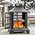 EcoNook 39.5'' H×24.5" W Metal Chiminea Fire Pit, Wood Burning Fire Pits with Grill, Square Chimineas Fireplace with Mesh Spark Screen Doors& Fire Poker, Firepit for Outside, Garden, Yard…