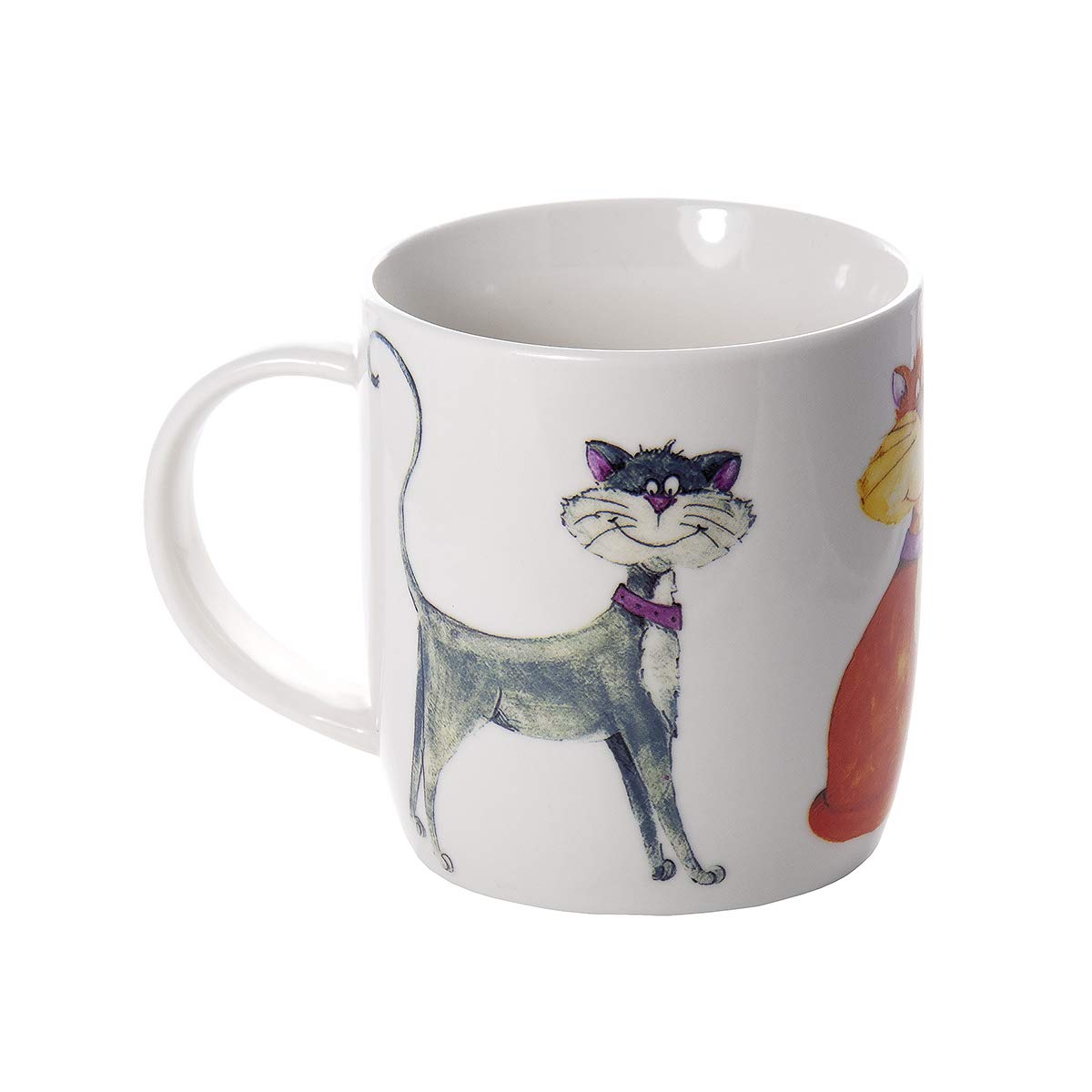 SPOTTED DOG GIFT COMPANY Katze Tasse Keramik Kaffeetasse mit Lustige Katzenmotiv