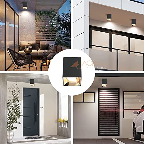Image of JACKAL LED 20 Watts Warm White Square Surface Light Cylindrical Shape Indoor Ceiling Mounted Spot Light Cob Down Light Aluminium Body - Rose Gold