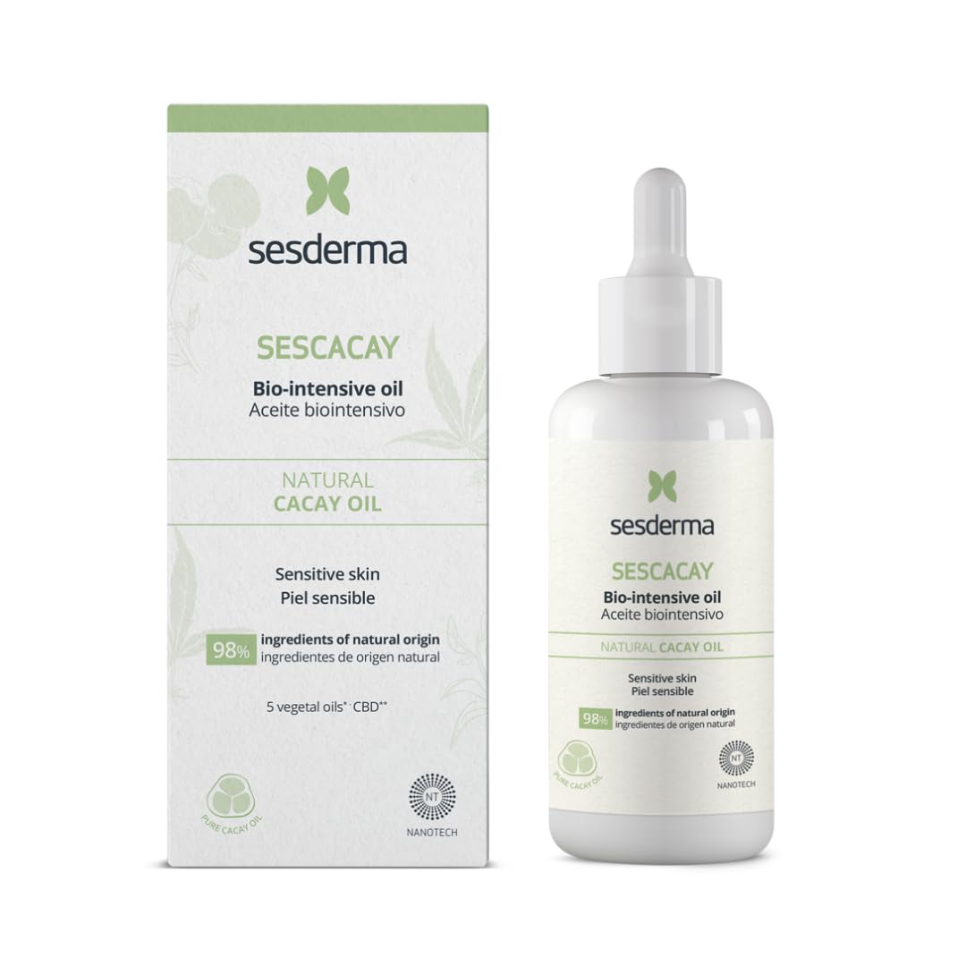 Sesderma Sescacay Organic Intensive Oil with Cacay Oil & HPR Retinoid 100 ml - Regenerating Body & Hair Oil Against Stretch Marks & Scars, Anti-Ageing, Firming, Moisturising