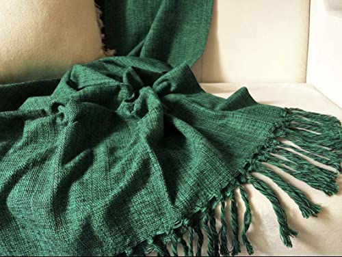 Manta Para Sofá 2 Lugares 2,20x1,50 (Preto com verde)