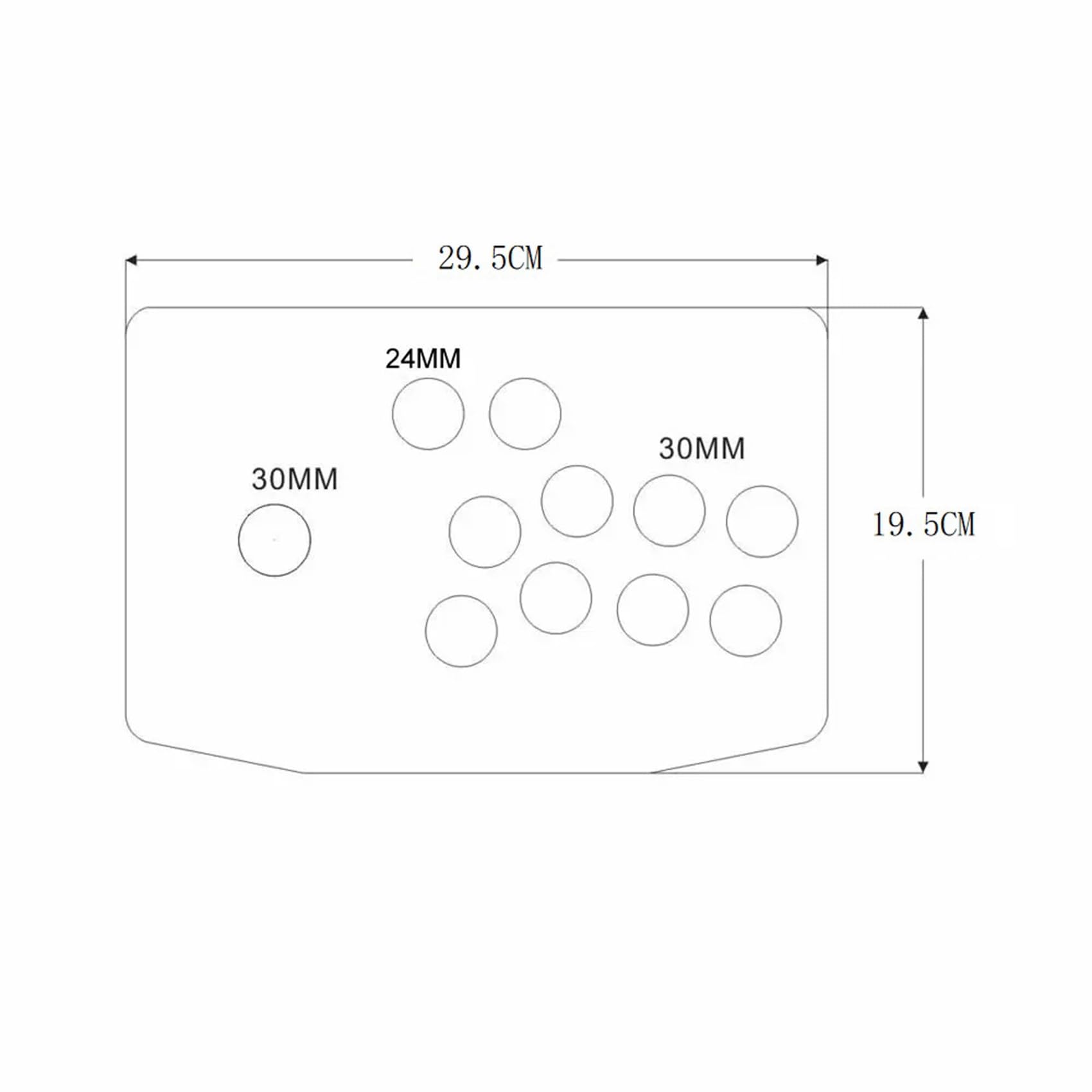 2X la del Pannello Acrilico per Joystick Arcade per Macchine da Gioco Arcade DIY Può Essere Installata Con Il Pulsante del Joystick per Videogiochi Retrò