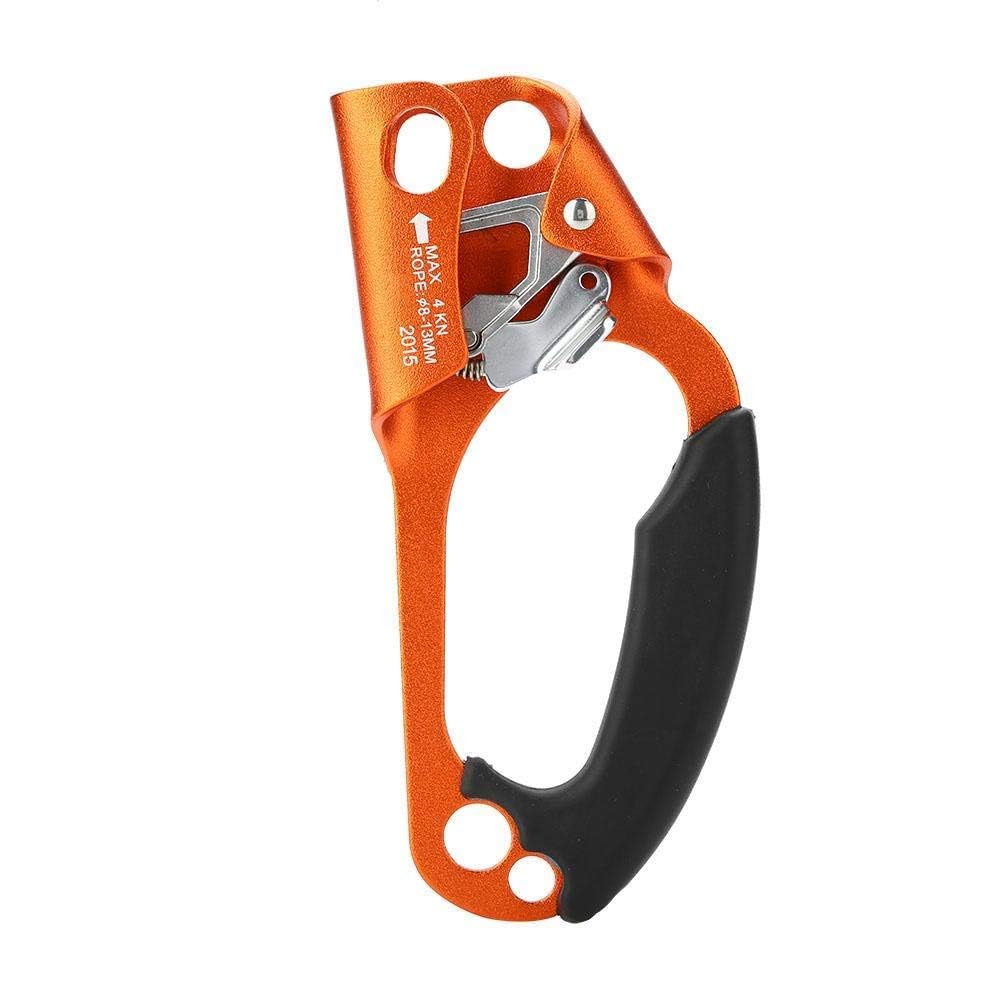 Alomejor Orange Climbing Ascender Right Hand Climbing Descender Lift Ascender For 8Mm-13Mm Rope Handle Clamp Accessory(Orange)