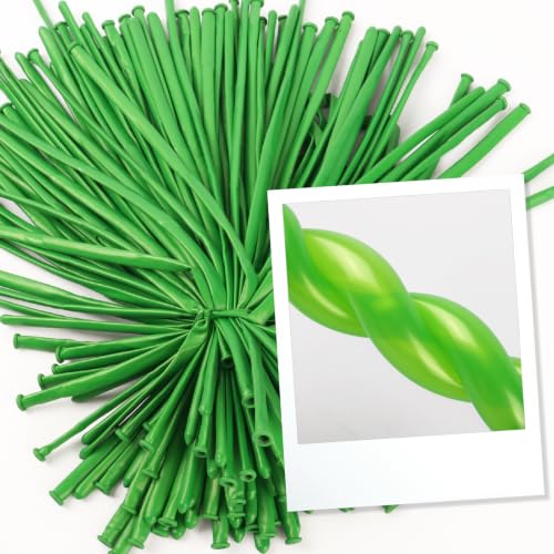 Image of 260 Balloons - Pearl Green Long Balloons for Animal Modeling & Party Decor