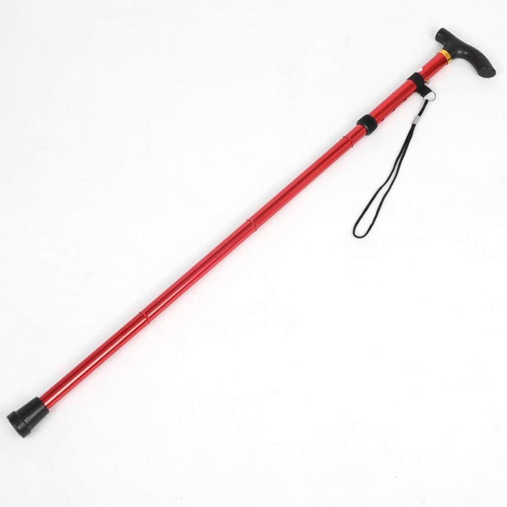 FGJsfhrDTU Walking Stick, Aluminum Folding Walking Cane for Adults 5 Height Adjustable Multicolor(D)