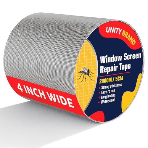 Image of Mosquito net patch repair Tape, Window Screen Repair Tap, Strong Adhesive & Waterproof Window Mosquito net Covering Mesh Tape for Door Tears Holes Screen Patch Repair (200Cm X 5CM) (200Cm X 10CM)