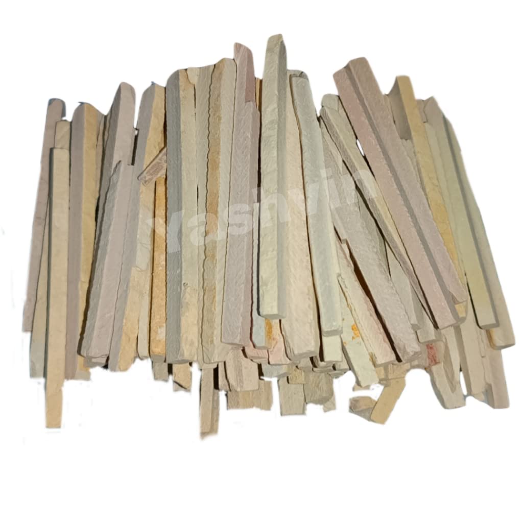 White Salety Fun Writing Natural Earthy Slate Bar Natural Limestone Slate Chalk Pencil - Pack of 100 PCS (Saleti Chalk) || U124