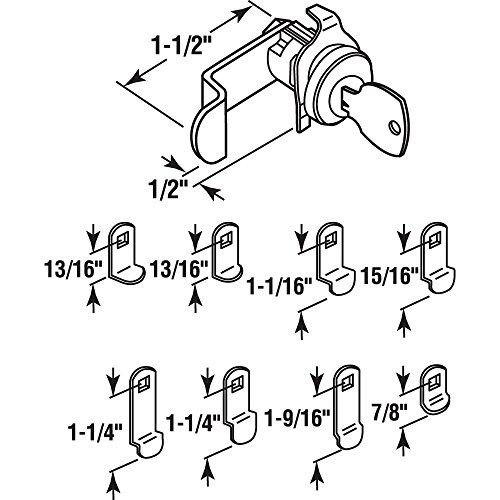 Prime-Line S 4140 Mailbox Lock – Replacement, Multipurpose Mailbox Lock For Several Brands – Nickel Finish, Ilco 1003M Keyway & S 4531 National Keyway Mail Box Lock With 9 Cams And 5 Pin, Nickel #TOP5