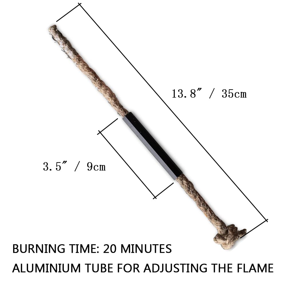 Fire Starter Survival Kit, größere Ferrostange mit Striker Lanyard 7,6 cm langer Feuerstein und Stahl, 35,1 cm Docht Hanfschnur, multifunktionale Tasche (Braun - Mehr Zubehör) | Größere Ferro-Rute mit Schlagband, 7,6 cm langer Feuerstein und Stahl, 35,1 c