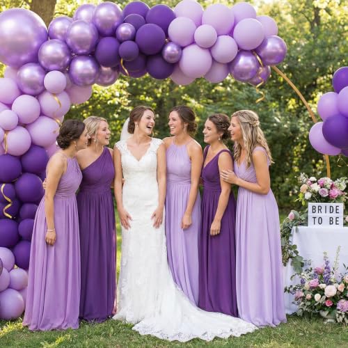 Image of Purple Balloons Arch Kit,130pcs Light Purple Balloon Garland