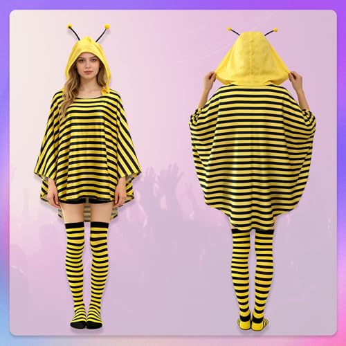 Déguisement Abeille Adulte, Deguisement Abeille Femme Carnaval Cape – vue 3