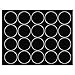 MasterVision FM1605 Interchangeable Magnetic Characters, Circles, Black, 3/4-Inch Dia, 20/Pack