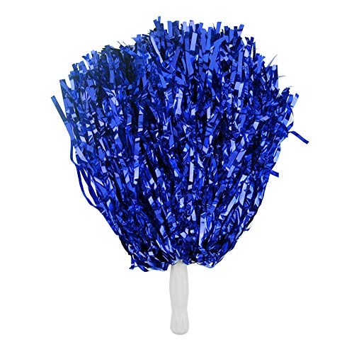 image for CUGBO 24Pcs Cheerleading Pom Poms, 1 Dozen Handle Metallic Foil Flower