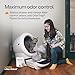 Litter-Robot 4 Supply Bundle by Whisker, White - Automatic, Self-Cleaning Cat Litter Box, WiFi Enabled, Includes Litter-Robot 4, 3 OdorTrap Refills, 10 Liners, 30 Cleaner Wipes, & 2 Carbon Filters