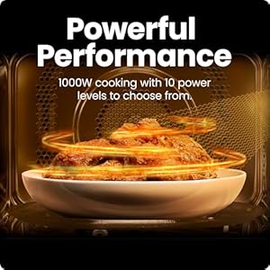 Chefman countertop microwave oven 11 cu ft digital stainless steel microwave 1000 watts with 6 auto menus 10 power levels eco mode memory mute function child safety lock easy clean  urban country home decor