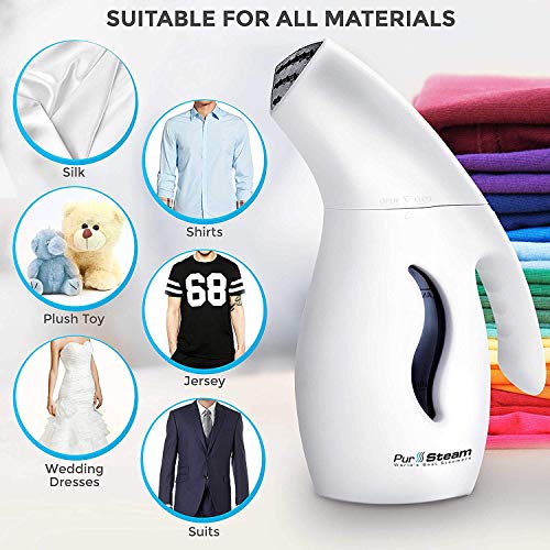 Pursteam Garment Steamer For Clothes, Powerful 7-1 Fabric Steamer For Home/Travel. Remove Wrinkles/Steam/Soften/Clean/And Defrost With Ultrafast-Heat Aluminum Heating Element #TOP1