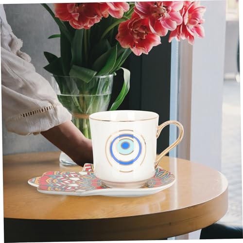 Tasse à thé multi usage en céramique pour maison et café design œil - 5