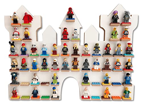 Kinderzimmer Regal für 55 minifiguren aufbewahrung, Spielzeug aufbewahrung in Form Einer Ritterburg, Kinder schaukasten…