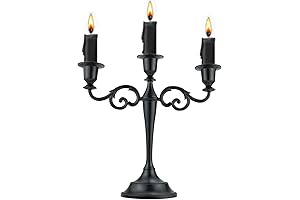 3 Metal Candelabra, Perfect for Spooky Halloween Soirées