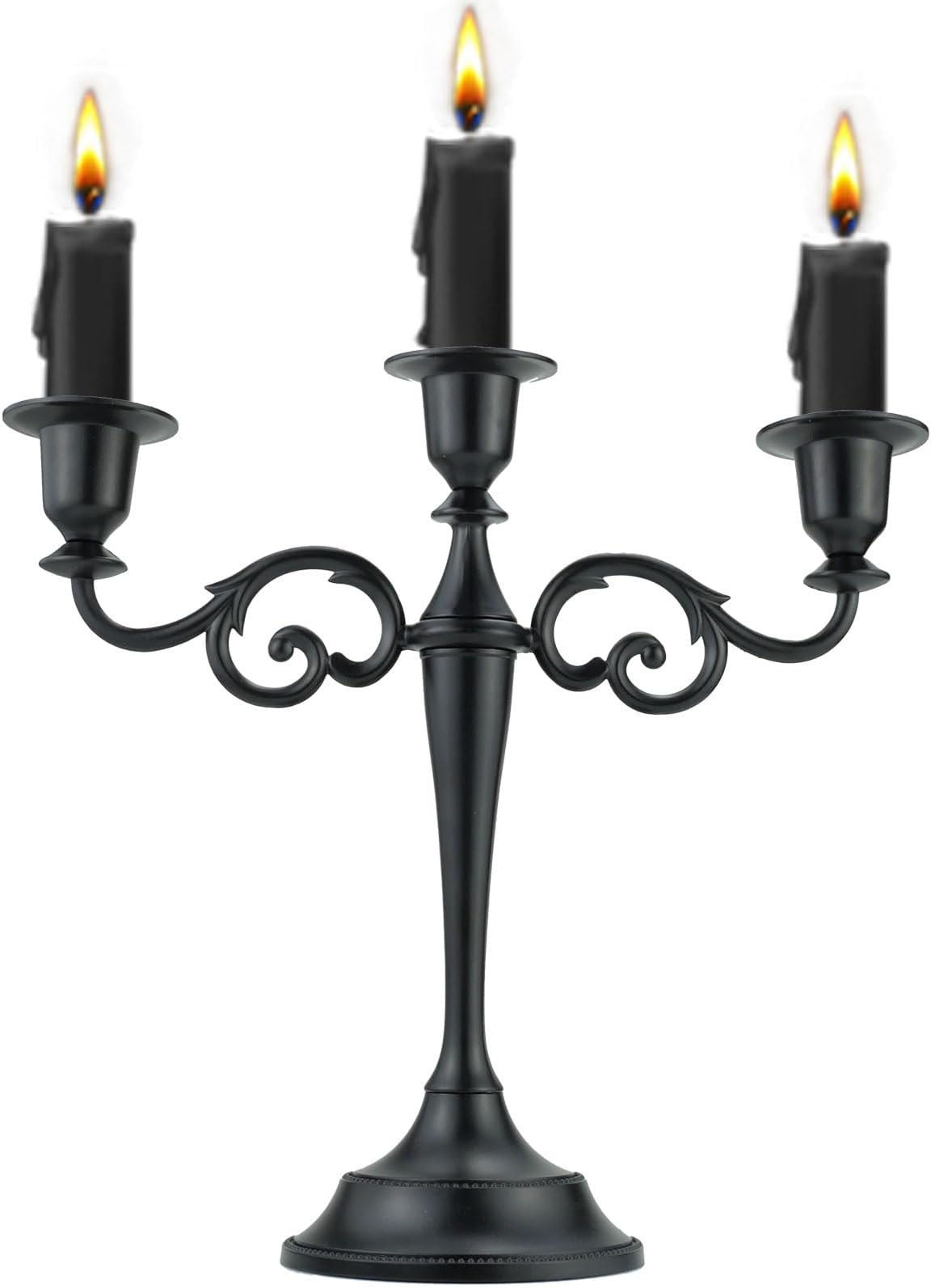 KI Store Halloween Purple Candelabra with LED Flameless