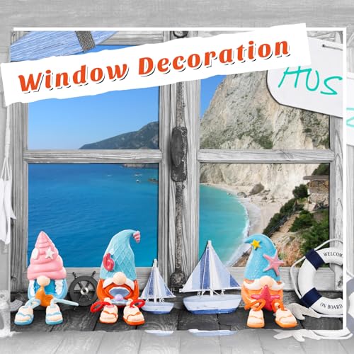 Set 3 Figuras Gnomo de Playa Decorativo en Resina miniatura 6