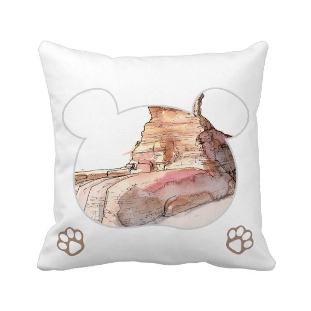 Housse de coussin Égypte Sphinx carré déco originale monument historique