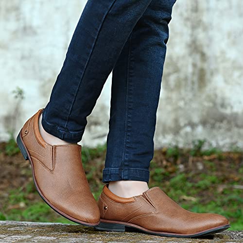 Image of Centrino Men's Classic Moccasins Non-Lace Up Formal Shoes for Office, Party,Wedding | Dress Shoes | Extra Cushioning Insole | Lightweight & Comfortable (7957)